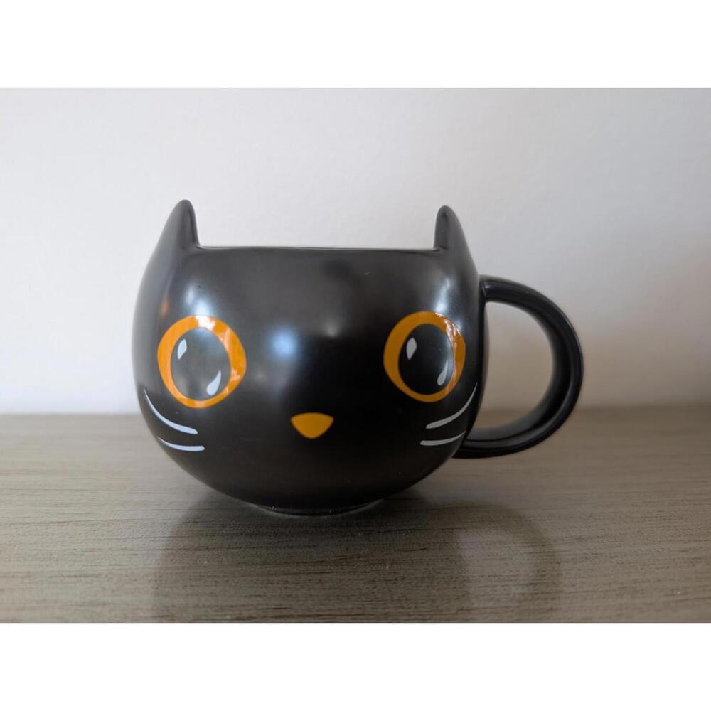 Starbucks Black Cat Coffee Mug Halloween Collectible